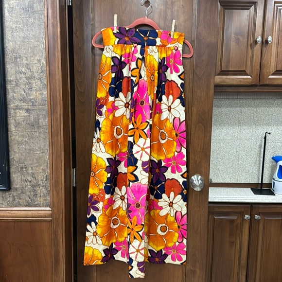 Vintage textured psychedelic maxi skirt small - Picture 1 of 5